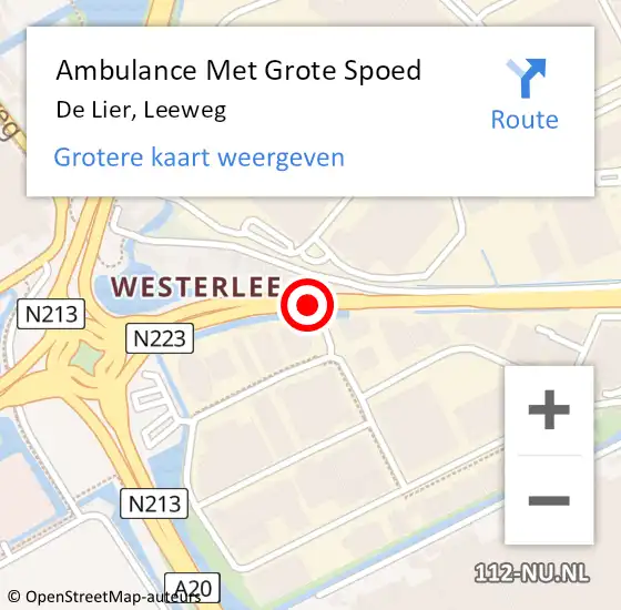 Locatie op kaart van de 112 melding: Ambulance Met Grote Spoed Naar Europoort Rotterdam, N15 Li op 18 juni 2016 10:36