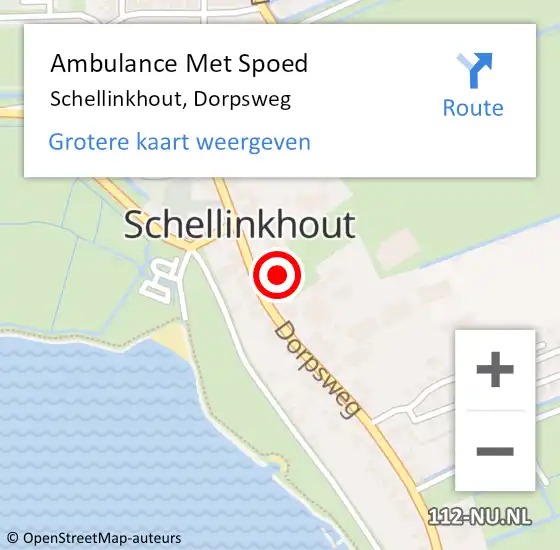 Locatie op kaart van de 112 melding: Ambulance Met Spoed Naar Schellinkhout, Dorpsweg op 18 juni 2016 10:37