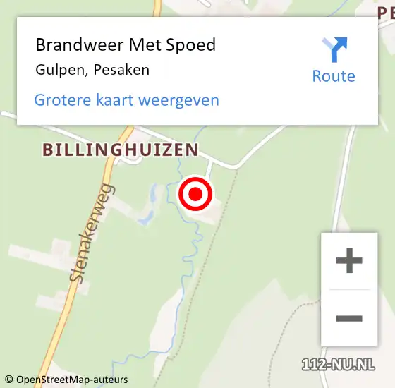 Locatie op kaart van de 112 melding: Brandweer Met Spoed Naar Gulpen, Pesaken op 18 juni 2016 14:42