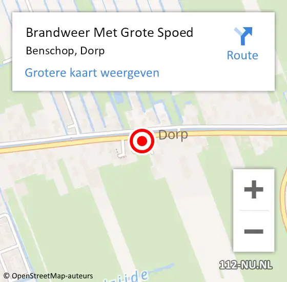 Locatie op kaart van de 112 melding: Brandweer Met Grote Spoed Naar Benschop, Dorp op 18 juni 2016 23:08