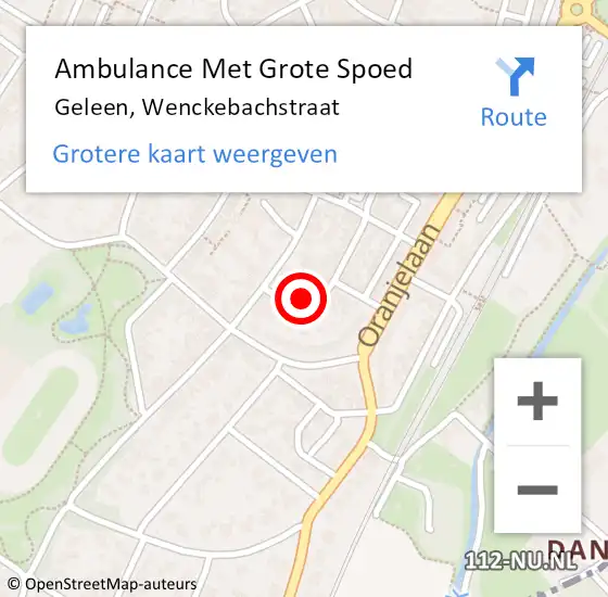 Locatie op kaart van de 112 melding: Ambulance Met Grote Spoed Naar Geleen, Wenckebachstraat op 18 december 2013 16:24