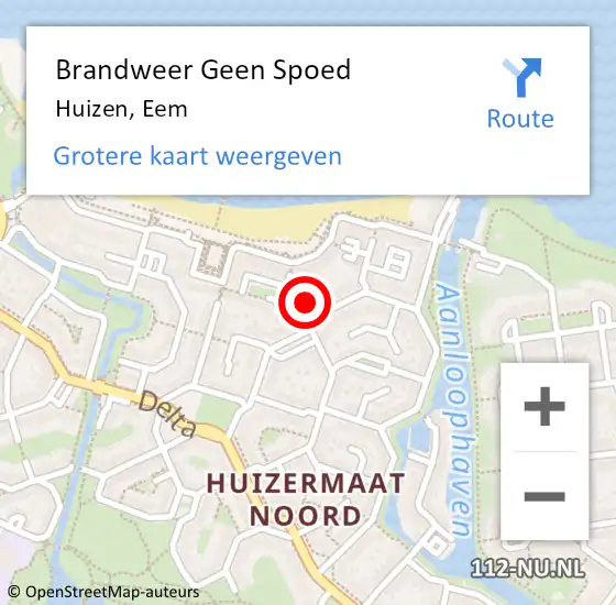 Locatie op kaart van de 112 melding: Brandweer Geen Spoed Naar Huizen, Eem op 19 juni 2016 11:41