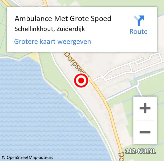 Locatie op kaart van de 112 melding: Ambulance Met Grote Spoed Naar Schellinkhout, Zuiderdijk op 19 juni 2016 14:02