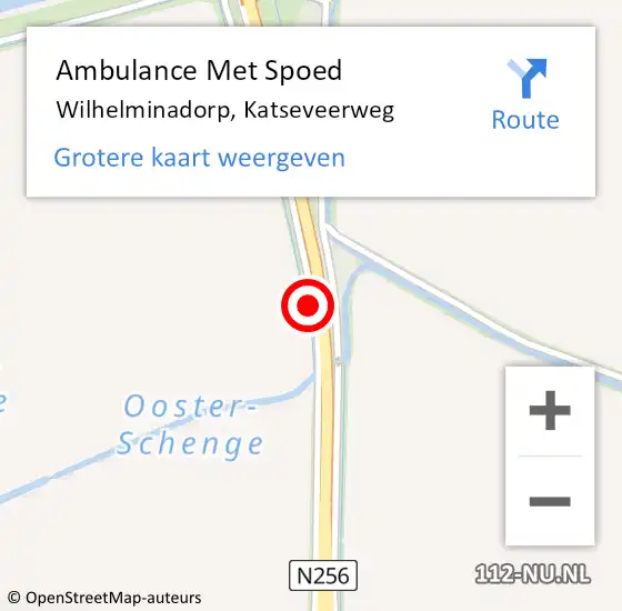 Locatie op kaart van de 112 melding: Ambulance Met Spoed Naar Wilhelminadorp, Katseveerweg op 19 juni 2016 17:05