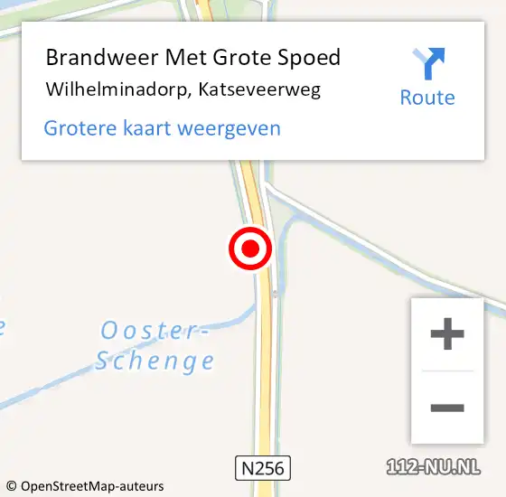 Locatie op kaart van de 112 melding: Brandweer Met Grote Spoed Naar Wilhelminadorp, Katseveerweg op 19 juni 2016 17:12