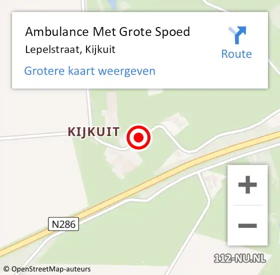 Locatie op kaart van de 112 melding: Ambulance Met Grote Spoed Naar Lepelstraat, Kijkuit op 19 juni 2016 18:28