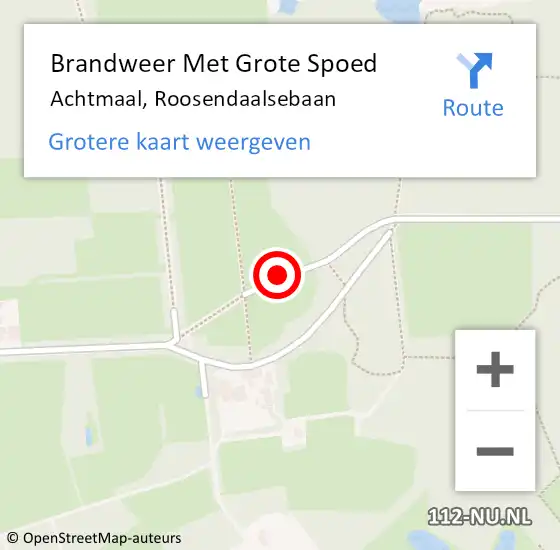 Locatie op kaart van de 112 melding: Brandweer Met Grote Spoed Naar Achtmaal, Roosendaalsebaan op 19 juni 2016 19:28