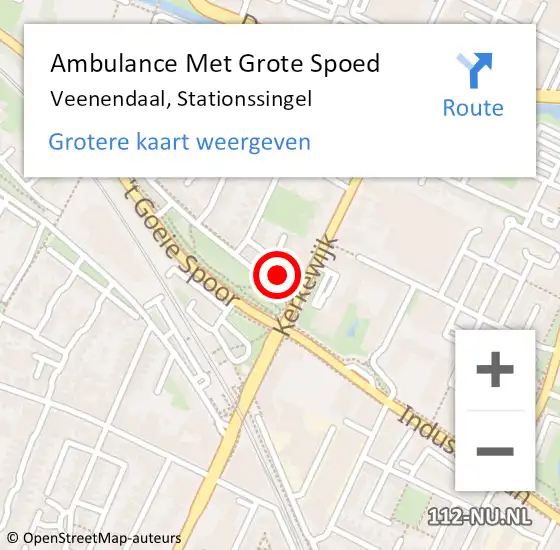 Locatie op kaart van de 112 melding: Ambulance Met Grote Spoed Naar Veenendaal, Stationssingel op 19 juni 2016 20:15