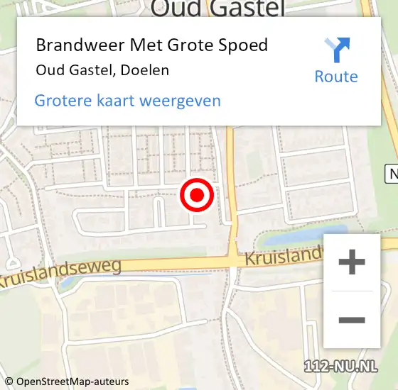 Locatie op kaart van de 112 melding: Brandweer Met Grote Spoed Naar Oud Gastel, Doelen op 19 juni 2016 20:38