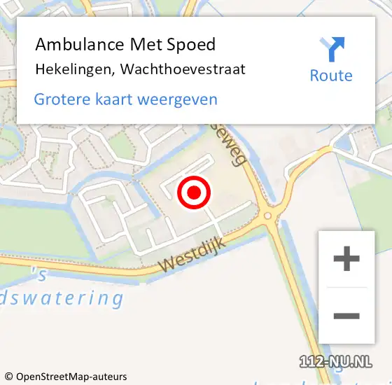Locatie op kaart van de 112 melding: Ambulance Met Spoed Naar Hekelingen, Wachthoevestraat op 20 juni 2016 01:35