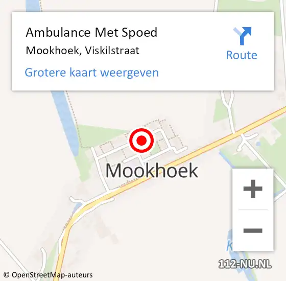 Locatie op kaart van de 112 melding: Ambulance Met Spoed Naar Mookhoek, Viskilstraat op 20 juni 2016 06:21