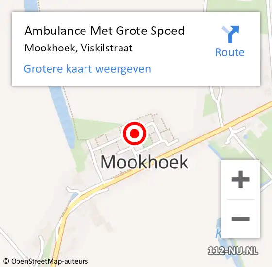 Locatie op kaart van de 112 melding: Ambulance Met Grote Spoed Naar Mookhoek, Viskilstraat op 20 juni 2016 06:23