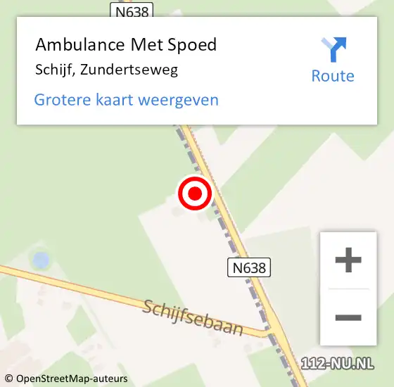 Locatie op kaart van de 112 melding: Ambulance Met Spoed Naar Schijf, Zundertseweg op 20 juni 2016 09:17