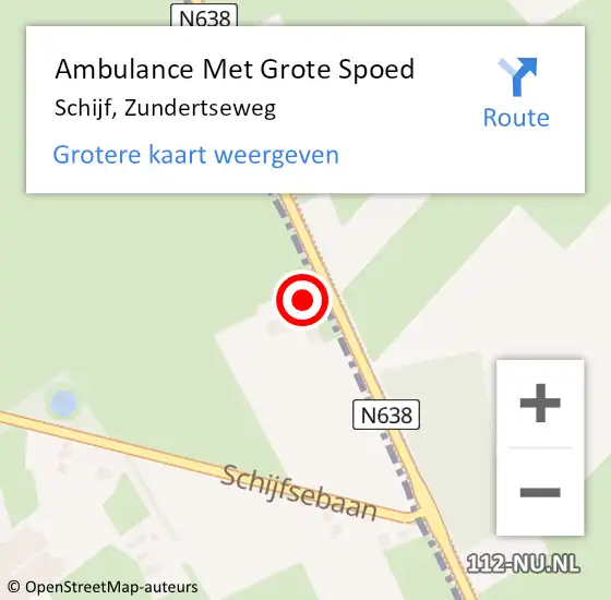 Locatie op kaart van de 112 melding: Ambulance Met Grote Spoed Naar Schijf, Zundertseweg op 20 juni 2016 09:20