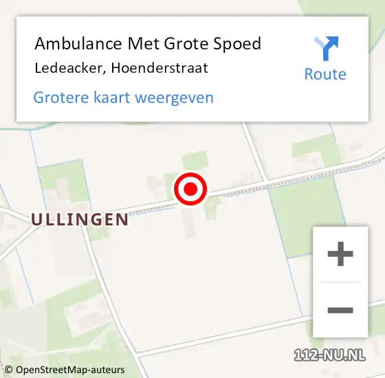 Locatie op kaart van de 112 melding: Ambulance Met Grote Spoed Naar Ledeacker, Hoenderstraat op 20 juni 2016 09:30