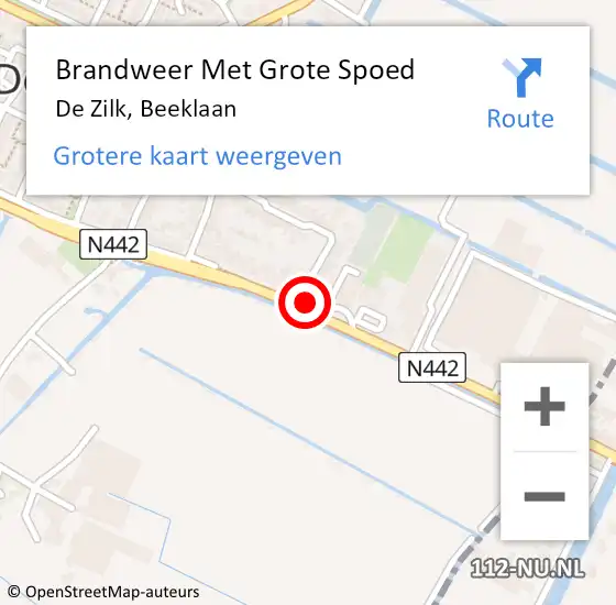 Locatie op kaart van de 112 melding: Brandweer Met Grote Spoed Naar De Zilk, Beeklaan op 20 juni 2016 13:11