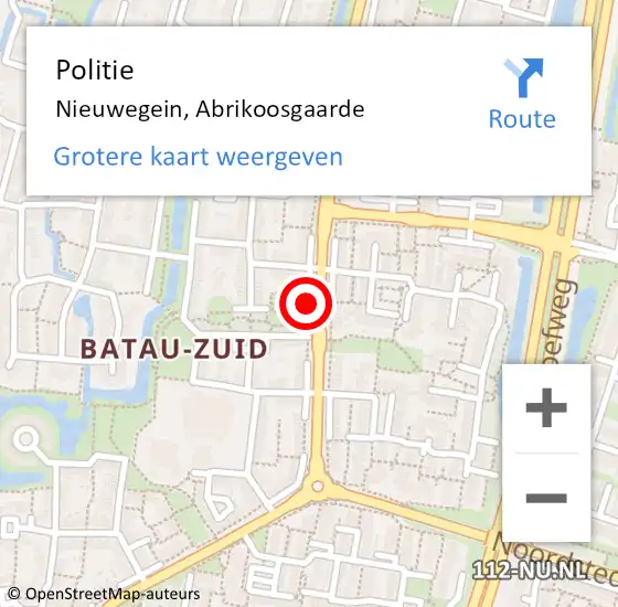 Locatie op kaart van de 112 melding: Politie Nieuwegein, Abrikoosgaarde op 20 juni 2016 15:59