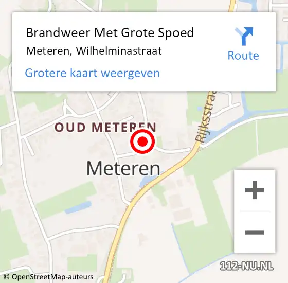 Locatie op kaart van de 112 melding: Brandweer Met Grote Spoed Naar Meteren, Wilhelminastraat op 21 juni 2016 07:16