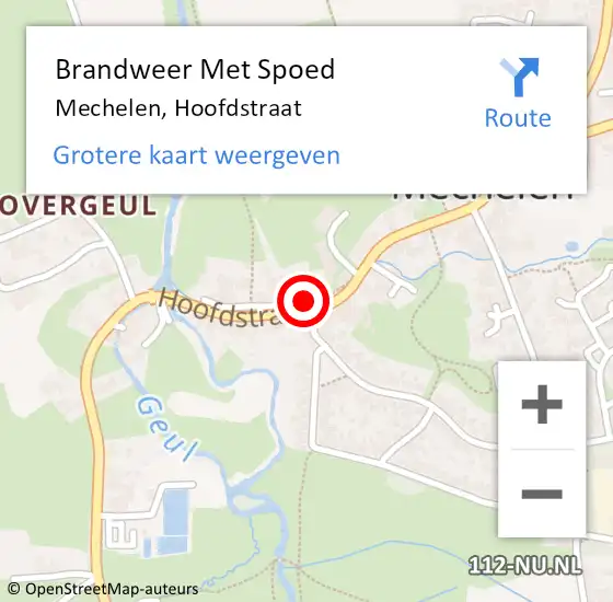 Locatie op kaart van de 112 melding: Brandweer Met Spoed Naar Mechelen, Hoofdstraat op 21 juni 2016 18:04