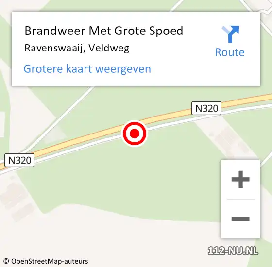 Locatie op kaart van de 112 melding: Brandweer Met Grote Spoed Naar Ravenswaaij, Veldweg op 21 juni 2016 23:14