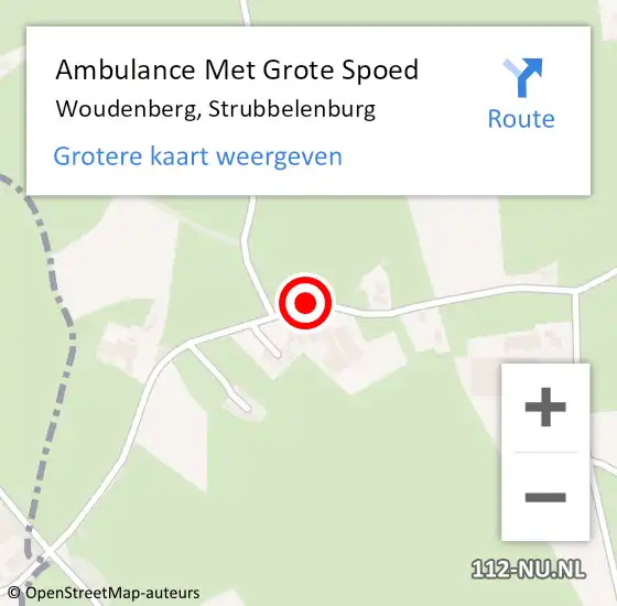 Locatie op kaart van de 112 melding: Ambulance Met Grote Spoed Naar Woudenberg, Strubbelenburg op 22 juni 2016 17:03
