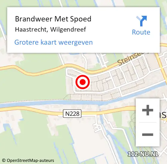 Locatie op kaart van de 112 melding: Brandweer Met Spoed Naar Haastrecht, Wilgendreef op 23 juni 2016 03:10