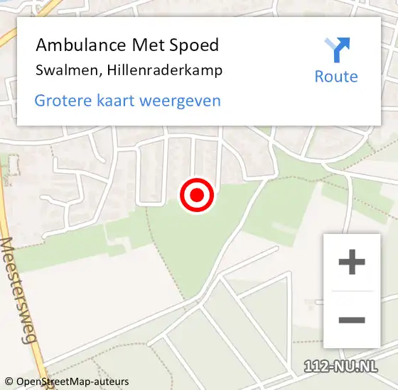 Locatie op kaart van de 112 melding: Ambulance Met Spoed Naar Swalmen, Hillenraderkamp op 23 juni 2016 06:50