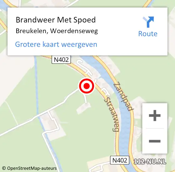 Locatie op kaart van de 112 melding: Brandweer Met Spoed Naar Breukelen, Woerdenseweg op 23 juni 2016 07:02