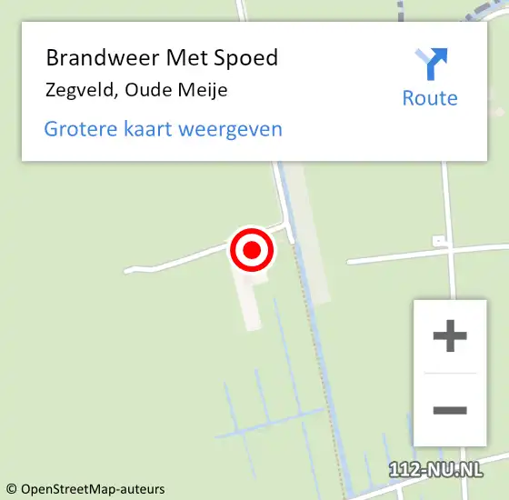 Locatie op kaart van de 112 melding: Brandweer Met Spoed Naar Zegveld, Oude Meije op 23 juni 2016 08:24