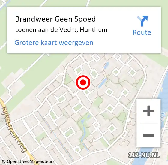 Locatie op kaart van de 112 melding: Brandweer Geen Spoed Naar Loenen aan de Vecht, Hunthum op 23 juni 2016 08:30