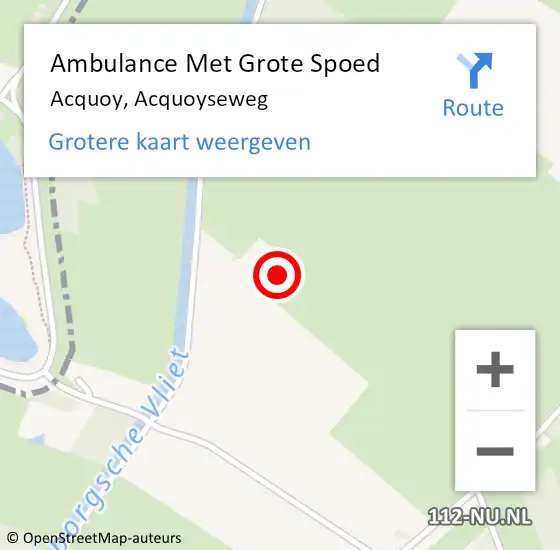 Locatie op kaart van de 112 melding: Ambulance Met Grote Spoed Naar Acquoy, Acquoyseweg op 19 december 2013 05:43