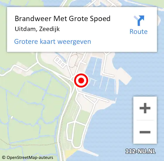 Locatie op kaart van de 112 melding: Brandweer Met Grote Spoed Naar Uitdam, Zeedijk op 23 juni 2016 11:08