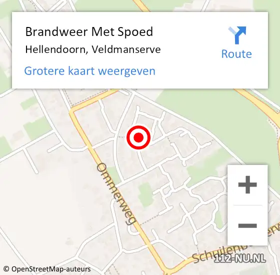 Locatie op kaart van de 112 melding: Brandweer Met Spoed Naar Hellendoorn, Veldmanserve op 23 juni 2016 14:05