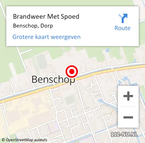 Locatie op kaart van de 112 melding: Brandweer Met Spoed Naar Benschop, Dorp op 23 juni 2016 17:30