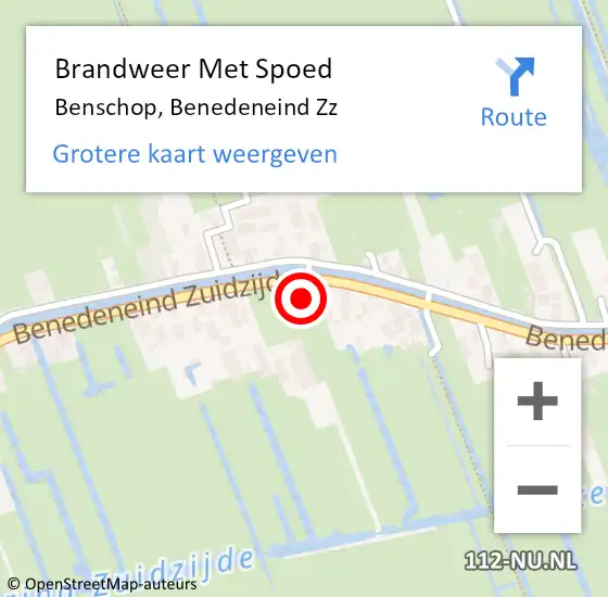 Locatie op kaart van de 112 melding: Brandweer Met Spoed Naar Benschop, Benedeneind Zz op 23 juni 2016 19:58