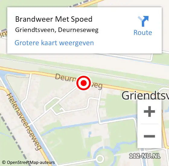 Locatie op kaart van de 112 melding: Brandweer Met Spoed Naar Griendtsveen, Deurneseweg op 23 juni 2016 23:13