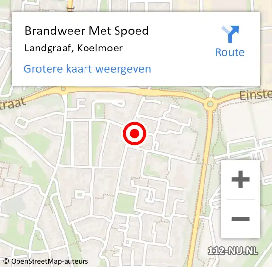 Locatie op kaart van de 112 melding: Brandweer Met Spoed Naar Landgraaf, Koelmoer op 23 juni 2016 23:52