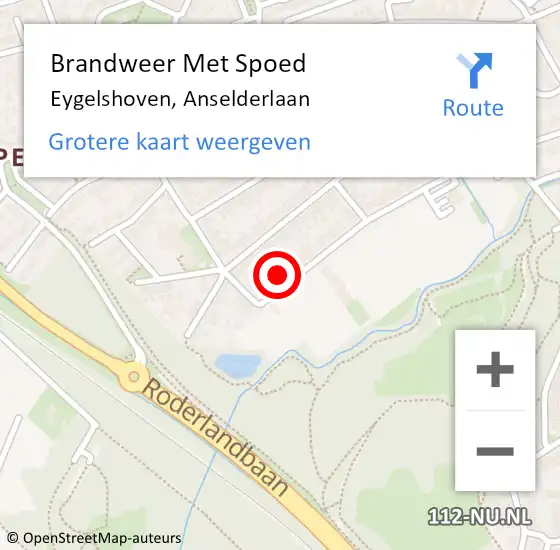 Locatie op kaart van de 112 melding: Brandweer Met Spoed Naar Eygelshoven, Anselderlaan op 24 juni 2016 01:11