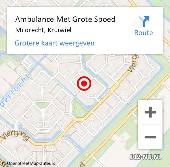 Locatie op kaart van de 112 melding: Ambulance Met Grote Spoed Naar Mijdrecht, Kruiwiel op 24 juni 2016 03:08