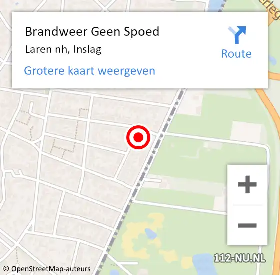 Locatie op kaart van de 112 melding: Brandweer Geen Spoed Naar Laren nh, Inslag op 24 juni 2016 10:07