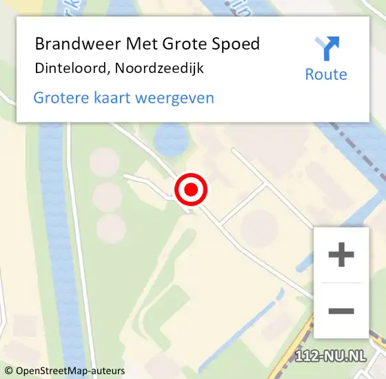 Locatie op kaart van de 112 melding: Brandweer Met Grote Spoed Naar Dinteloord, Noordzeedijk op 19 december 2013 09:47