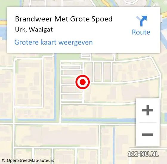 Locatie op kaart van de 112 melding: Brandweer Met Grote Spoed Naar Urk, Waaigat op 24 juni 2016 15:01