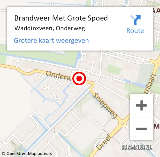 Locatie op kaart van de 112 melding: Brandweer Met Grote Spoed Naar Waddinxveen, Onderweg op 24 juni 2016 15:10