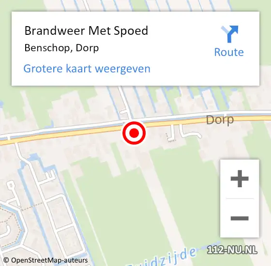 Locatie op kaart van de 112 melding: Brandweer Met Spoed Naar Benschop, Dorp op 24 juni 2016 16:44