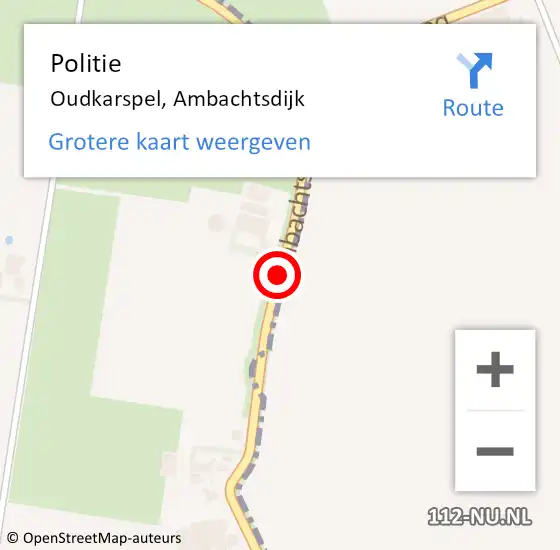 Locatie op kaart van de 112 melding: Politie Oudkarspel, Ambachtsdijk op 24 juni 2016 21:52