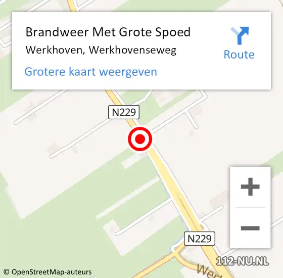 Locatie op kaart van de 112 melding: Brandweer Met Grote Spoed Naar Werkhoven, Werkhovenseweg op 19 december 2013 10:24