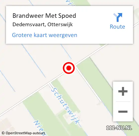 Locatie op kaart van de 112 melding: Brandweer Met Spoed Naar Dedemsvaart, Otterswijk op 25 juni 2016 20:47