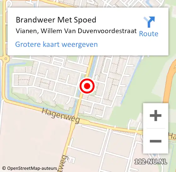 Locatie op kaart van de 112 melding: Brandweer Met Spoed Naar Vianen, Willem Van Duvenvoordestraat op 25 juni 2016 22:14