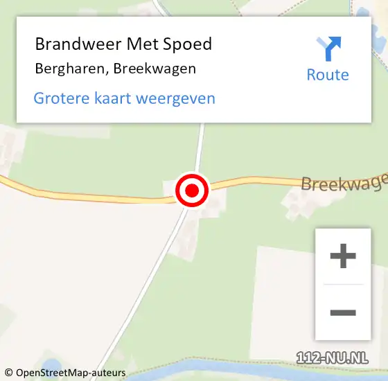 Locatie op kaart van de 112 melding: Brandweer Met Spoed Naar Bergharen, Breekwagen op 26 juni 2016 09:37