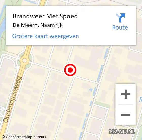 Locatie op kaart van de 112 melding: Brandweer Met Spoed Naar De Meern, Naamrijk op 27 juni 2016 06:12